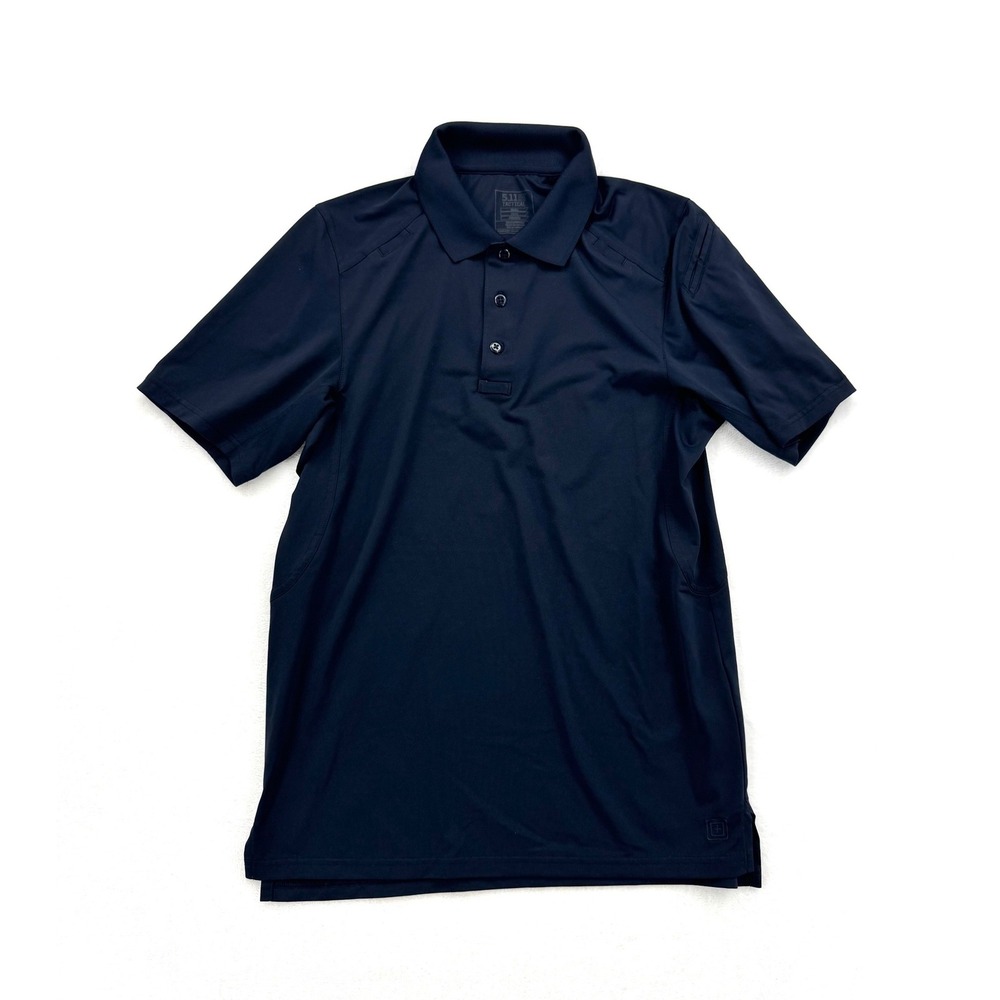 Mens 5.11 Tactical Helios Short Sleeve Polo Shirt Navy Blue Short Sleeve Small